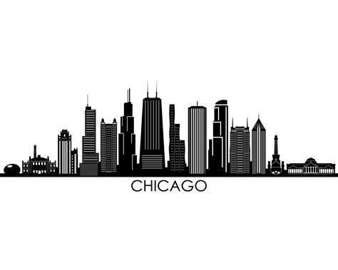Chicago skyline outline - Chicago Skyline SVG With Extra Outline Design | Chicago Illinois Skyline Silhouette Svg + Png + AI Files (573) Sale Price $1.42 $ 1.42 